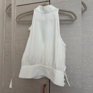 PEARL by LELA ROSE silk halter top
